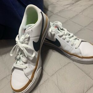 Nike White and Tan Sneakers